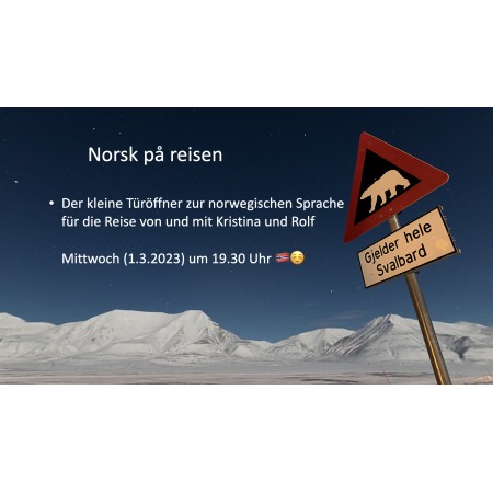 Online presentation "Norsk på reisen", 03/01/2023