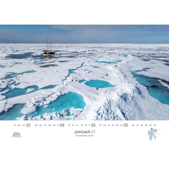 Spitsbergen & arctic sailing ships calendar 2026 (double calendar)