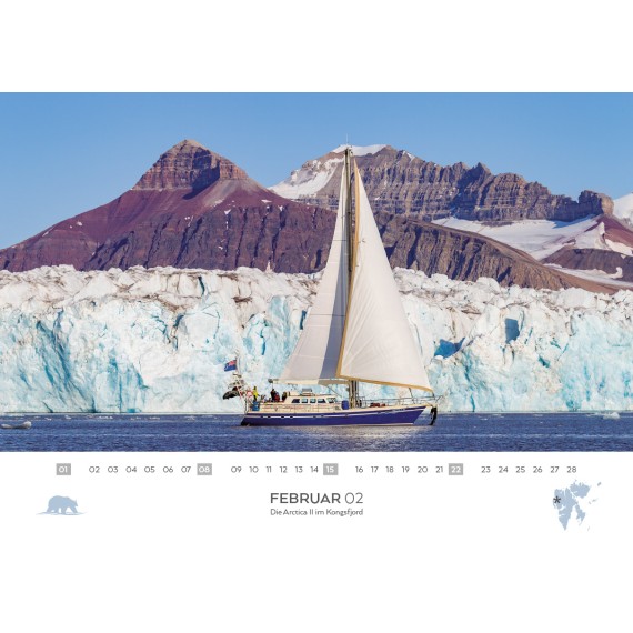 Spitsbergen & arctic sailing ships calendar 2026 (double calendar)