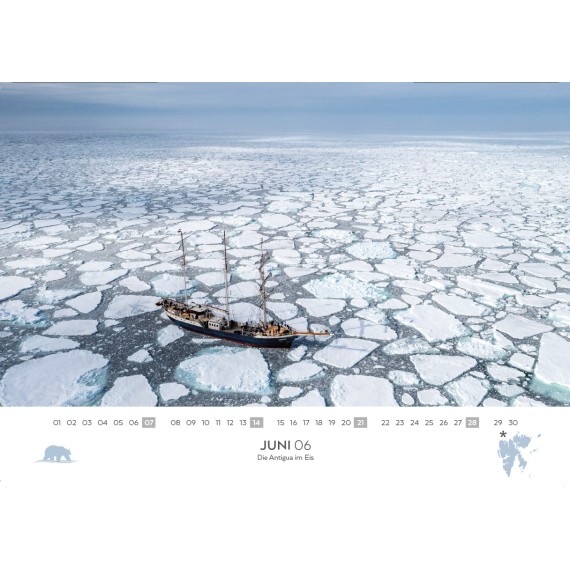 Spitsbergen & arctic sailing ships calendar 2026 (double calendar)