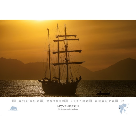 Spitsbergen & arctic sailing ships calendar 2026 (double calendar)