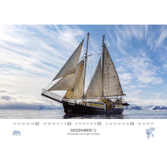 Spitsbergen & arctic sailing ships calendar 2026 (double calendar)
