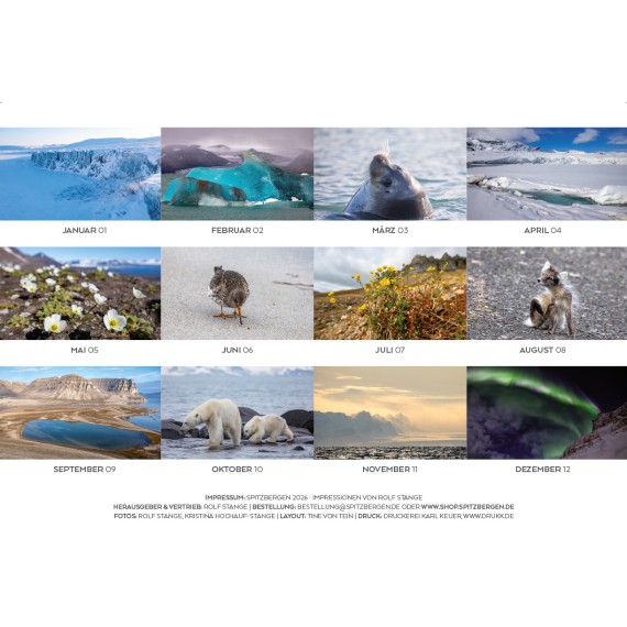 Svalbard & seilbåter kalender 2026