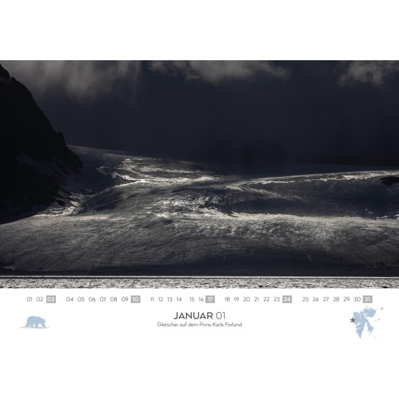Spitsbergen & Patagonia calendar 2027 (double calendar)