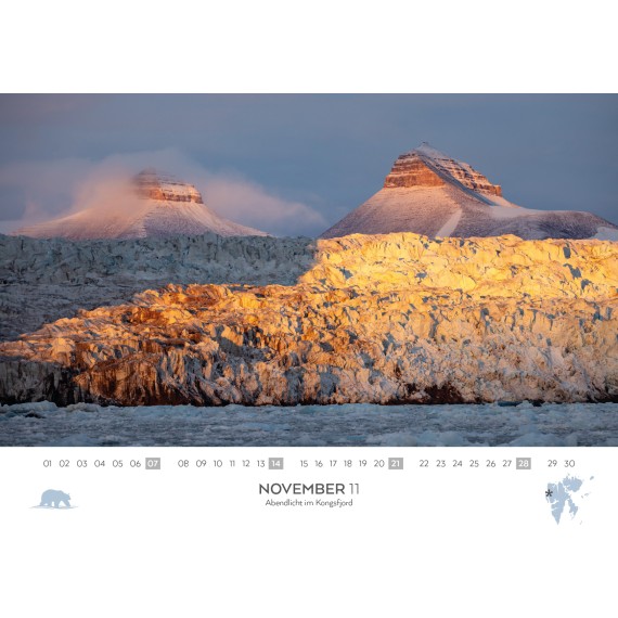 Spitsbergen & Patagonia calendar 2027 (double calendar)