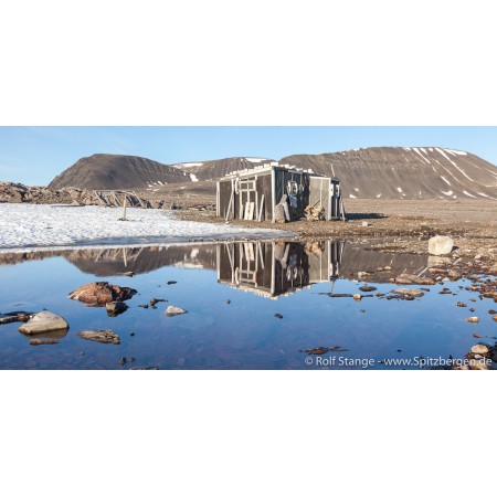 Sett Svalbard-postkort: Ritterhytta på Gråhuken