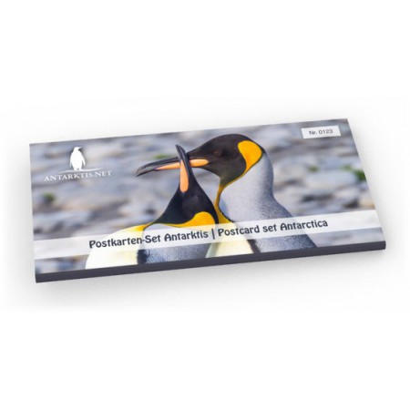 Limited edition postcard set Antarctic: tray, showing King penguins on South Georgia.