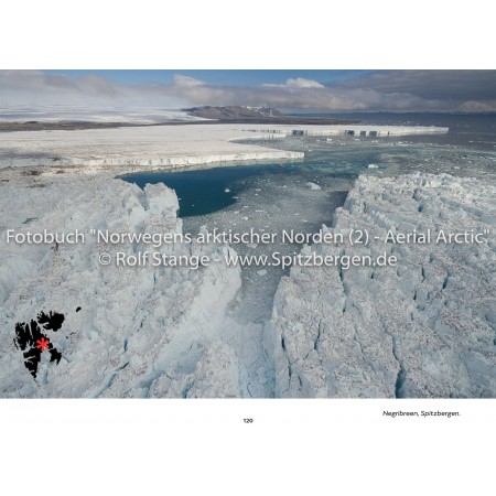 Aerial Arctic: Norway's arctic landscapes in aerial photos. Negribreen in Storfjord, Spitsbergen.