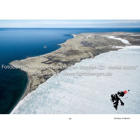 Aerial Arctic: Norway's arctic landscapes in aerial photos. Ice cap on Storøya.