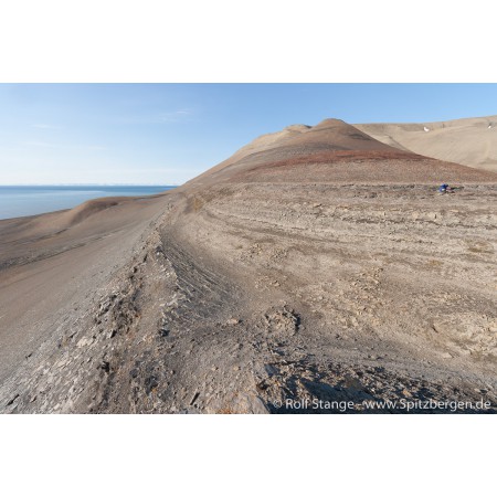 Spitzbergen-Svalbard: Spitzbergen-Reiseführer (tysk). Landskap og geologi på Edgeøya.