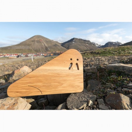 Svalbard-skjærefjøl fra Longyearbyen: isbjørn, hvalross, svalbardrein
