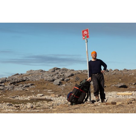 The Bear Island (Bjørnøya) book: the author, Rolf Stange, near the Norwegian weather station